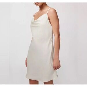 Urban Outfitters Satin Slip Dress Cowl Neck Sleeveless Mini Dress  size L